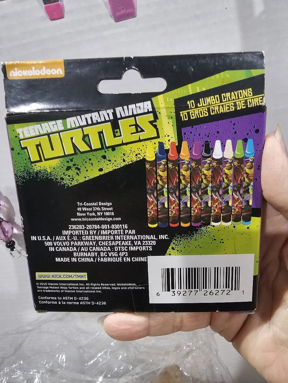 Teenage Mutant Ninja Turtle Party TMNT Tablecloth & Crayons 2012 2015 NWT